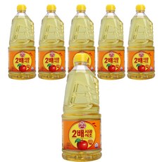 오뚜기 2배 사과식초, 1.5L, 6개