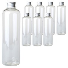 Glassdomae DT300 透明飲料容器 鋁製銀色蓋, 300ml, 8個