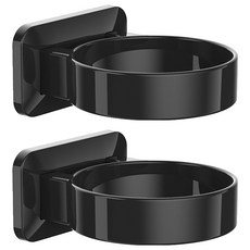 MONACO OLIVE 免鑽孔豪華吹風機支架, 2個, 黑色