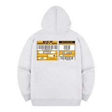 NESPA 郵票條碼刷毛連帽拉鍊外套 SHA_0069