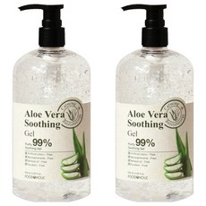 FOODAHOLIC 99%蘆薈保濕凝膠 按壓式 500ml - 舒緩保濕, 無人工色素, 2瓶