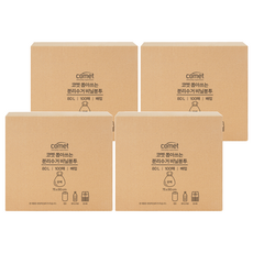 comet 抽取式 分類回收 星形封底 垃圾袋, 80L, 4盒