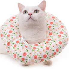 반려동물 목쿠션 넥카라 FYQ006 화이트체리 S, 1개