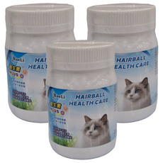 BaeLi 百粒 高纖貓草化毛粉 - HAIRBALL HEALTH CARE, 腸胃健康/化毛, 3罐