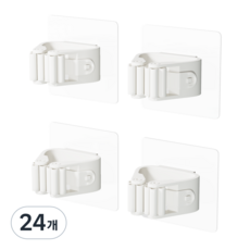 하비티 청소도구 걸이 롤러 후크, 혼합색상, 24개