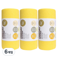 크로바몰 알뜰 하루수세미, 60개, 6개, 옐로우