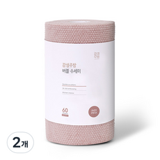 감성주방 버블수세미 60p, 인디핑크, 2개