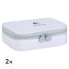 가정 상비약 보관 파우치 화이트, 2개