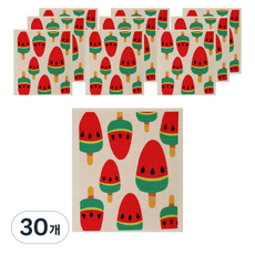 루비코코 홈카페 일러스트 리필 해동지 뽑아쓰는 키친타올 수박 1, 30개, 1개입