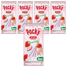 Pocky 百奇 草莓粒粒棒 6包入, 131g, 5袋
