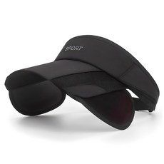 A-VIC SPORTS 戶外抗UV防紫外線滑動遮陽帽, 黑色