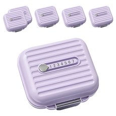 Ruinoreve 迷你攜帶式7日藥盒 紫色, 6個