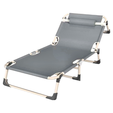 三折式折疊床 輕巧便攜 灰色 190 x 75 x 30 cm