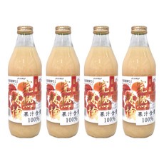 JA 完熟林檎蘋果汁 1L (日本青森蘋果 100%純果汁 無添加), 4瓶