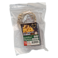 LED 高亮銅線燈, 10公尺 USB, 多段模式, 贈送遙控器, 淺暖白, 1組