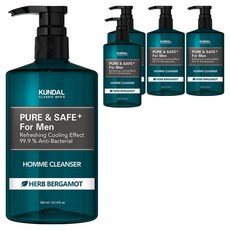 쿤달 쿨링 남성청결제 베르가못향, 300ml, 5개