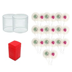 소등유리 2p + 케이스 + 랜턴심지 20p 세트, 혼합색상, 1세트