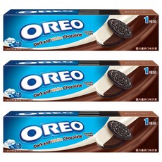 OREO 奧利奧 夾心餅乾 黑白巧克力口味, 110.4g, 3盒