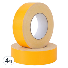 MaDaKkuMi 多色寬版棉質布膠帶 10cm x 20m, 16 黃色, 4個