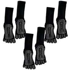 ByuHome 防滑基本款中筒皮拉提斯五指襪 3雙組