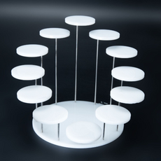 민쓰맘 아크릴 진열대 12단 275g, 화이트, 1개