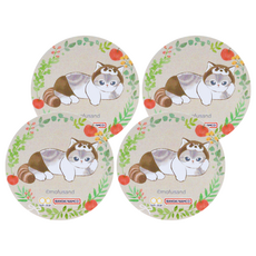 sun-star 貓福珊迪 mofusand 可愛裝扮透明膠帶 玻璃紙材質 15mmx4M W40xH40xD15mm, 浣熊, 4個