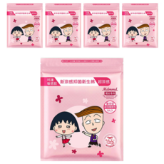 Mdmmd. 明洞國際 新涼感抑菌衛生棉 超涼感櫻花蜜桃香 櫻桃小丸子聯名款, 量多型 28cm, 7片, 5包