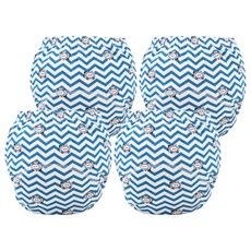 我家寶貝 6層紗寶寶學習褲, 透氣吸水, 鬆緊帶設計, L, 小獅子, 4件