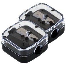 쿰 샤프너 프라우 홀레 디자이너 에디션 전문가 미술용 연필깎이 8mm, 블랙, 2개