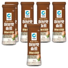 청정원 허브맛솔트 마늘&양파, 52g, 6개