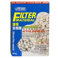 ISTA 伊士達活性生物珠 高效過濾培菌濾材 圓桶石英球 穩定水質 適用於各種過濾器, 1盒, 300g