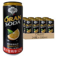 CRoDO 香橙氣泡飲, 330ml, 24瓶