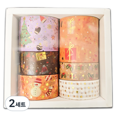 코쿠리 다꾸 스티커 크리스마스 DIY 꾸미기 금박버전 5W0805 6종 세트, 디자인 3, 2세트