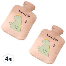 에버하우스 캐릭터 극세사 보온 물주머니 핑크 FREE(25.5 x 16 cm) 1L, 4개