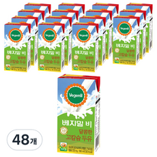 베지밀 비 달콤한 고칼슘 두유, 190ml, 48개