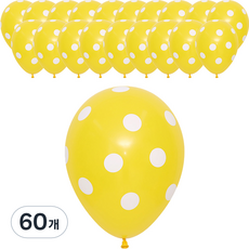 셈퍼텍스 풍선 도트 30cm, 옐로우, 60개