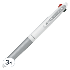 파이롯트 아크로볼 3색 볼펜 0.7mm, 화이트, 3개