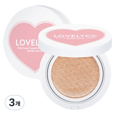 러블리씨씨 핑크 커버 에센스 선쿠션 SPF50+ PA+++ C17, 15g, 3개