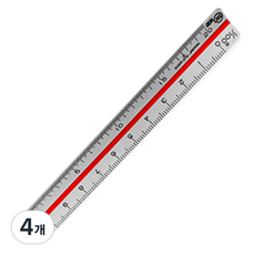 우찌다 삼각스케일 10cm, 혼합 색상, 4개