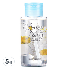 네이처리퍼블릭 카밍 퓨리티 립 앤 아이 리무버, 300ml, 5개