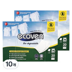 Ecoben 片狀洗衣精, 10個, 20入