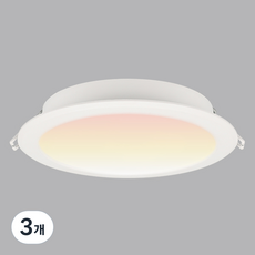 LISHIN Vitson Mellibing LED筒燈 15.2cm 20W 嵌入式燈 防潮 超薄 無頻閃, 燈泡色, 3個