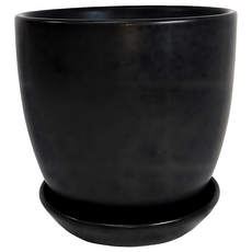 HOMEDEN 霍登園藝 極簡風圓盆, 霧黑色