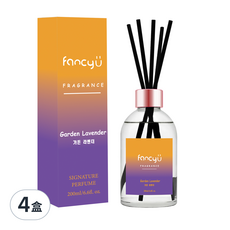 Fancy U 經典漸層室內擴香瓶 - 薰衣草花園 大容量, 200ml, 4件