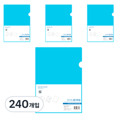 ECO Chungwoon 彩色L型文件夾 A4, 藍色, 240入