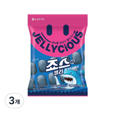 롯데웰푸드 젤리셔스 죠스바 젤리, 70g, 3개