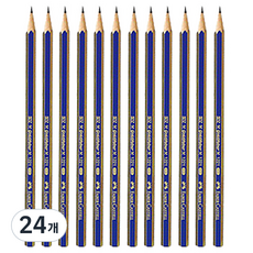 FABER-CASTELL 輝柏 鉛筆 金色輝柏 HB 112500, 藍色 + 金色, 24個