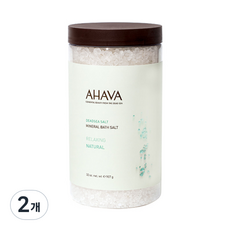 AHAVA 自然死海礦物浴鹽, 907g, 2個