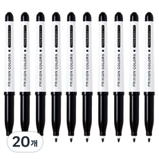 프릭션 컬러즈 지워지는 사인펜, 블랙, 20개