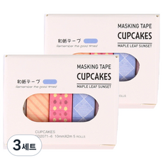 포텐키트 이쁜 데코테이프 1cm x 2m 5롤 x 2p 세트, 타입6, 3세트